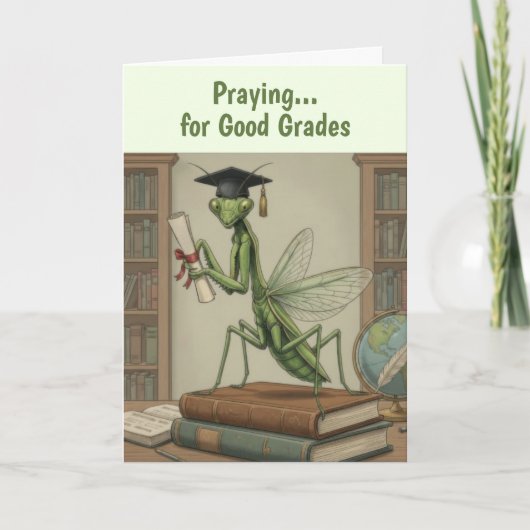 Carte Funny Praying Pantis Graduation Card (Devant)