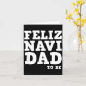 Carte Funny Pregnancy Feliz Navi Dad To Be Christmas  (Fleur jaune)