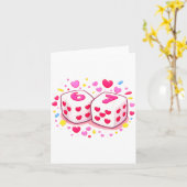 Carte Funny Preppy 67 Valentine Six Seven Dice 6 7 Men W (Fleur jaune)