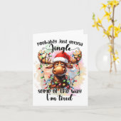 Carte Funny Probably Just Gonna Jingle Some Of The Way, (Fleur jaune)