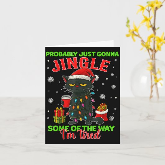 Carte Funny Probably Just Gonna Jingle Some Of The Way I (Fleur jaune)