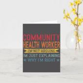 Carte Funny Profession Quote Community Health Worker  (Fleur jaune)