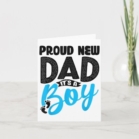 Carte Funny Proud New Dad It's A Boy Gift For Men Cool N (Devant)