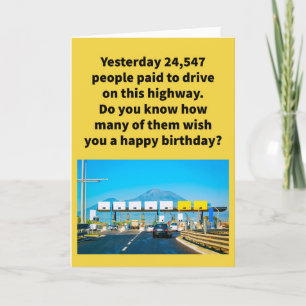 Carte Funny Pun All Tolled Happy Birthday
