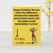 Carte Funny Pun Apostrophe vs A Pose Trophy Anniversaire (Fleur jaune)