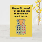 Carte Funny Pun Berry Vest Joyeux anniversaire (Fleur jaune)