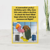 Carte Funny Pun Carrion Bagage Joyeux Anniversaire (Devant)