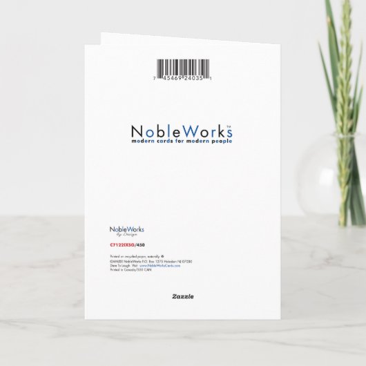 Carte Funny Pun Christmas Card - Punny Holidays Sloth (Dos)