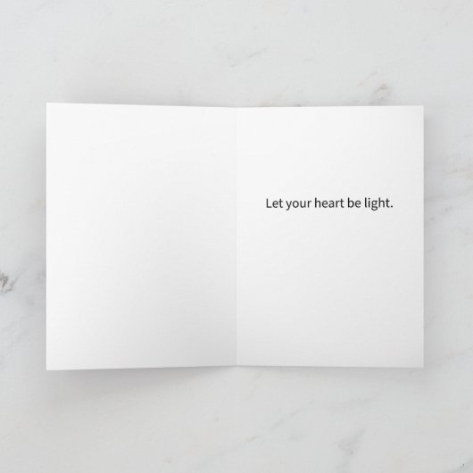 Carte Funny Pun Coeur plus clair qu'un Noël de plume (Intérieur)