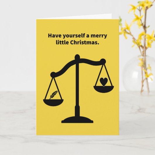 Carte Funny Pun Coeur plus clair qu'un Noël de plume (Fleur jaune)