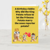 Carte Funny Pun commentateur Joyeux anniversaire (Fleur jaune)