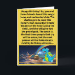 Carte Funny Pun Go Quart et Conk Her Happy Birthday<br><div class="desc">Nous aimerions tous trouver une lampe magique et en avoir pour résultat des richesses inimaginables. Cependant, il y a généralement une prise à ces scénarios de lampe magique, comme se faire manger par un dragon. Quand on pèse risque contre récompense, on doit tous aller à la conquête de nos démons....</div>