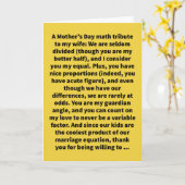 Carte Funny Pun Happy Mother's Day Math (Fleur jaune)