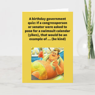 Carte Funny Pun Legislative Body Happy Birthday Card