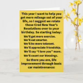 Carte Funny Pun Nous alignerons heureux anniversaire (Fleur jaune)