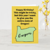 Carte Funny Pun Oregon Donor Joyeux Anniversaire (Fleur jaune)