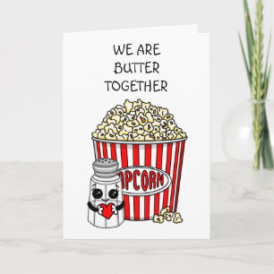 Carte Funny Pun Popcorn Saint Valentin