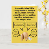 Carte Funny Pun Quatre Tune Cookie Joyeux Anniversaire (Fleur jaune)