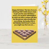 Carte Funny Pun Racing Nos Cerveaux Joyeux Anniversaire (Fleur jaune)