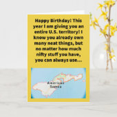 Carte Funny Pun Samoa Joyeux anniversaire (Fleur jaune)