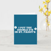 Carte Funny put the double d's in st paddy's day patrick (Fleur jaune)