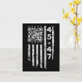 Carte Funny Qr He back Président Trump Code (Fleur jaune)