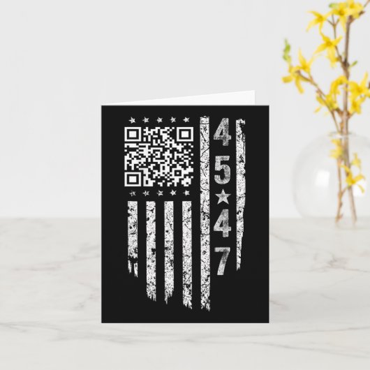 Carte Funny Qr President Trump Dance Code (Fleur jaune)