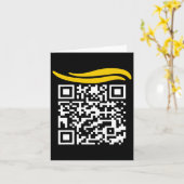 Carte Funny Qr Président Trump Dance Code 1 (Fleur jaune)