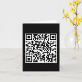 Carte Funny Qr President Trump Dance Code (sur le dos) (Fleur jaune)