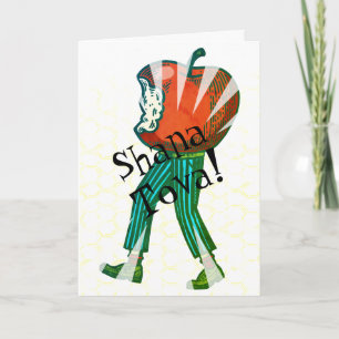 Carte Funny Quirky Pomme Head Rosh Hashanah Fun Salutati