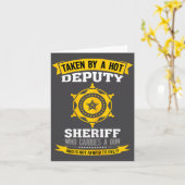 Carte Funny Quote Deputy Sheriff Wife  (Fleur jaune)