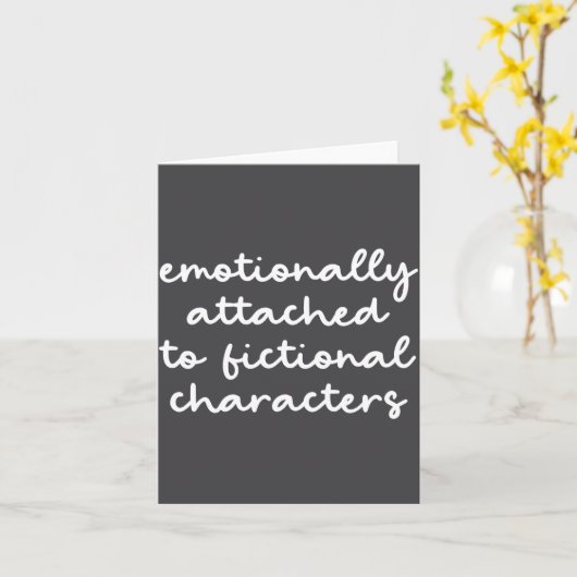 Carte Funny Quote For Book Lovers Modern Script  (Fleur jaune)