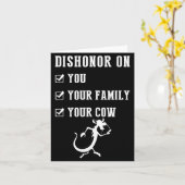 Carte Funny Quotes Dishonor On Your Cow S  (Fleur jaune)