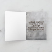 Carte Funny Raccoon Leprechaun Party Card (Intérieur)