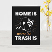 Carte Funny Raccoon Trash panda Racoon Gift (Fleur jaune)