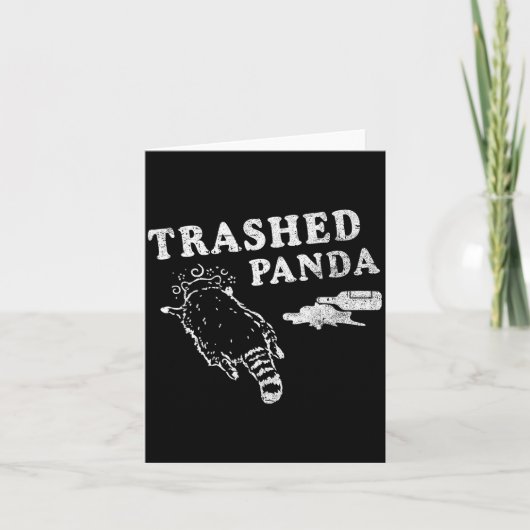 Carte Funny Raccoon,trashed Panda For Him Men, Women  (Devant)