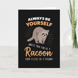 Carte Funny Racoon Lover cadeau - Jote Raccoon