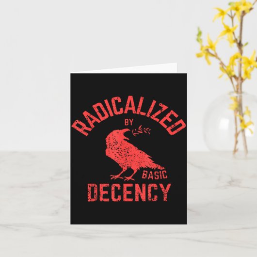 Carte Funny Radicalized By Basic Decency Feminist Activi (Fleur jaune)