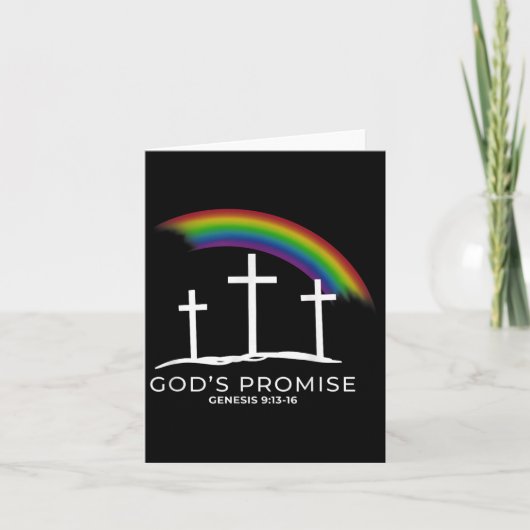 Carte Funny Rainbow Christ Cross - Christian Quote God's (Devant)