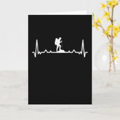 Carte Funny Randonnée Randonnée Cadeau Hiker Heartbeat (Fleur jaune)