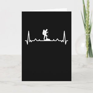 Carte Funny Randonnée Randonnée Cadeau Hiker Heartbeat