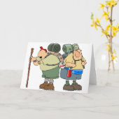 Carte Funny Randonneurs Outdoor Adventure Camping Humour (Fleur jaune)