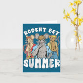 Carte Funny Rat Lover Quote Rodent Boy Summer Cool Vacat (Fleur jaune)