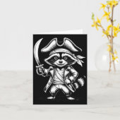 Carte Funny Rate Raccoon (Fleur jaune)