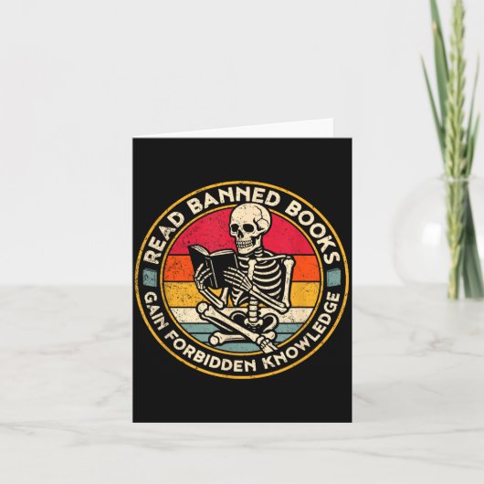 Carte Funny Read Banned Books Retro Book Lover Reading S (Devant)