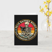 Carte Funny Read Banned Books Retro Book Lover Reading S (Fleur jaune)