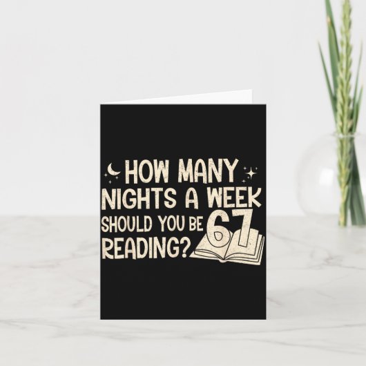 Carte Funny Reading 67 Six Seven Meme Englieacher Book L (Devant)