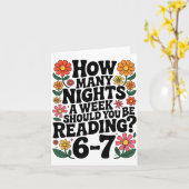 Carte Funny Reading 6 7 Six Seven Meme Englieacher Book (Fleur jaune)