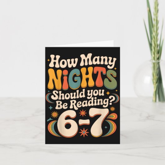 Carte Funny Reading 6 7 Six Seven Meme Englieacher Book (Devant)