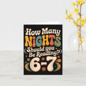 Carte Funny Reading 6 7 Six Seven Meme Englieacher Book (Fleur jaune)